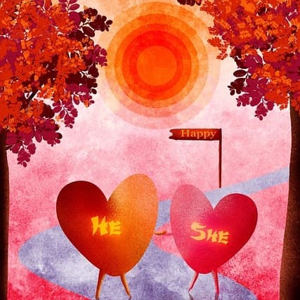 愛心 婚姻 插畫 紅色