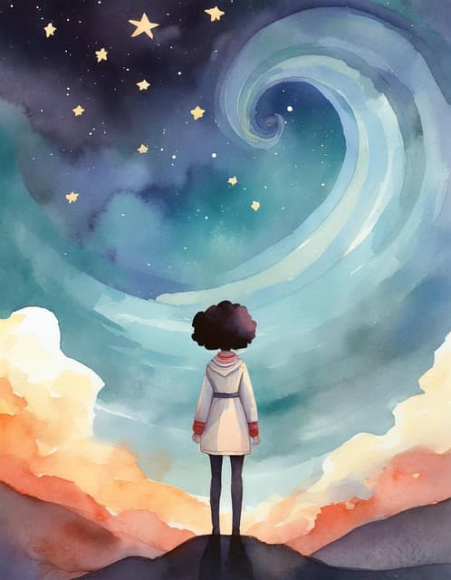 插畫 女孩 星空 2027年的葬禮